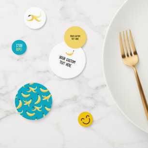 Funny Retro Banana Party Favours Puns Editable Confetti