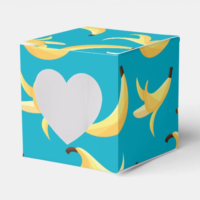 Funny Retro Banana Party Favours Puns Editable Favour Box (Front Side)
