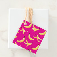 Funny Retro Banana Party Favours Puns Editable