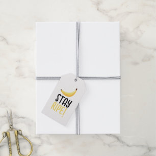 Funny Retro Banana Party Favours Puns Editable Gift Tags