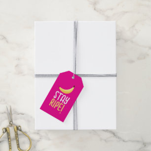 Funny Retro Banana Party Favours Puns Editable Gift Tags