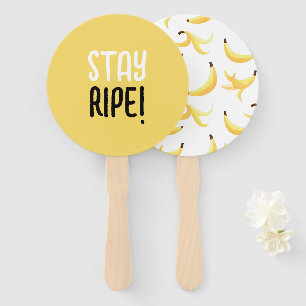 Funny Retro Banana Party Favours Puns Editable Hand Fan