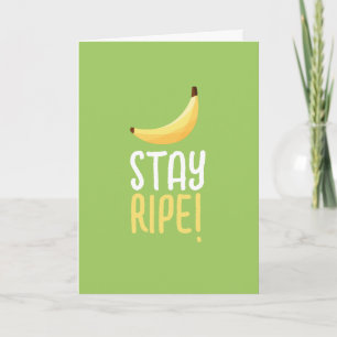 Funny Retro Banana Party Favours Puns Editable Holiday Card
