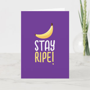 Funny Retro Banana Party Favours Puns Editable Holiday Card