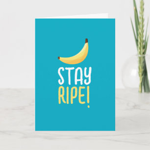 Funny Retro Banana Party Favours Puns Editable Holiday Card