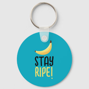 Funny Retro Banana Party Favours Puns Editable Key Ring