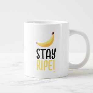 Funny Retro Banana Party Favours Puns Editable Large Coffee Mug
