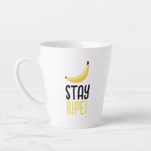 Funny Retro Banana Party Favours Puns Editable Latte Mug