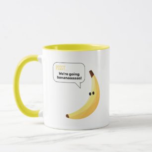 Funny Retro Banana Party Favours Puns Editable Mug