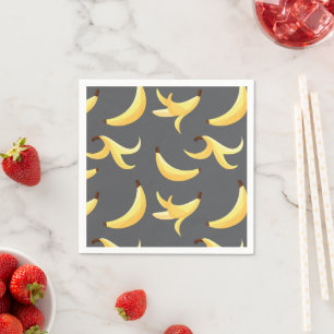 Funny Retro Banana Party Favours Puns Editable Napkin