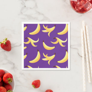 Funny Retro Banana Party Favours Puns Editable Napkin
