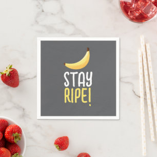 Funny Retro Banana Party Favours Puns Editable Napkin