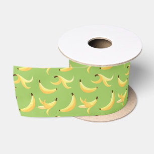 Funny Retro Banana Party Favours Puns Editable Satin Ribbon