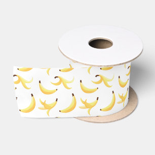 Funny Retro Banana Party Favours Puns Editable Satin Ribbon