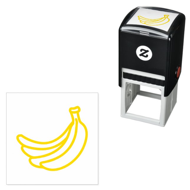 Funny Retro Banana Party Favours Puns Editable Self-inking Stamp (In Situ)