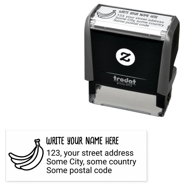 Funny Retro Banana Party Favours Puns Editable Self-inking Stamp (In Situ)