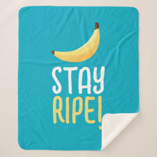 Funny Retro Banana Party Favours Puns Editable Sherpa Blanket