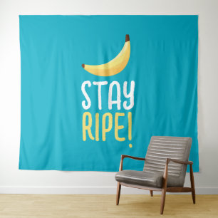 Funny Retro Banana Party Favours Puns Editable Tapestry