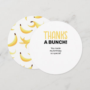 Funny Retro Banana Party Favours Puns Editable Thank You Card