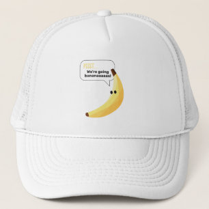 Funny Retro Banana Party Favours Puns Editable Trucker Hat