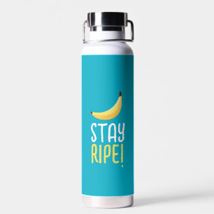 Funny Retro Banana Party Favours Puns Editable Water Bottle