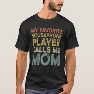 Funny Retro Band Mom Sousaphone Mom Marching Band  T-Shirt