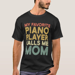 Funny Retro Band Mum  Piano Mum Marching Band Love T-Shirt