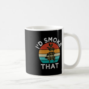Funny Retro Bbq Party Smoker Chef Dad Gift I’d Smo Coffee Mug
