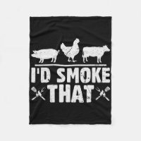Funny Retro Bbq Party Smoker Chef Dad I'd Smoke Th