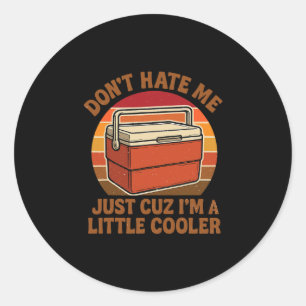 Funny Retro Beach Summer Camping Humor Weird Cruis Classic Round Sticker