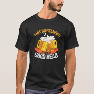 Funny Retro Beer Drinking This Bartender Gives Goo T-Shirt