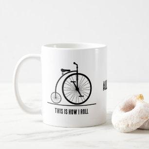 Funny Retro bicycle personalised for cyclist Coffee Mug
