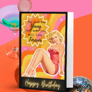Funny Retro Birthday Card Best Friend-Sassy-Foreve