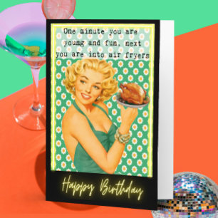 Funny Retro Birthday Card Best Friend-Sassy-Fun