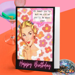 Funny Retro Birthday Card Best Friend-Sassy-NextYr