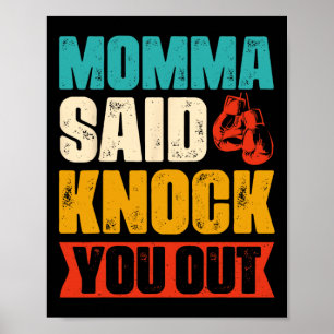 Funny Retro Boxing Quote Poster