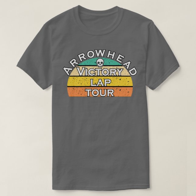 Funny Retro Bus Vector Quote Arrowhead Victory Lap T-Shirt (Design Front)