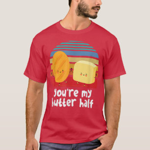 Funny Retro Butter Beard Breakfast Vintage Lunch F T-Shirt