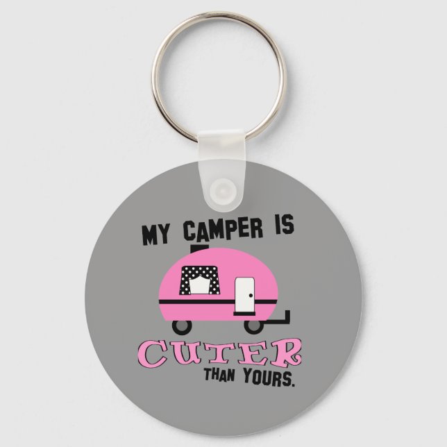 Funny Retro Camper Keychain (Front)