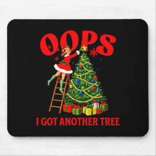 Funny Retro Christmas Oops I Got Another Tree Prem Mouse Mat