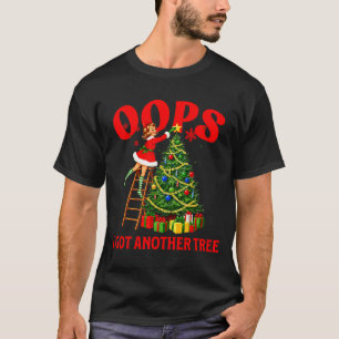 Funny Retro Christmas Oops I Got Another Tree Prem T-Shirt