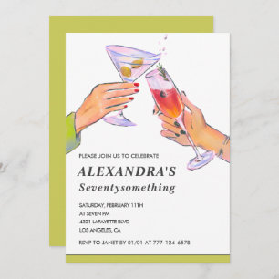 Funny Retro Cocktail 78th birthday Party Invitation