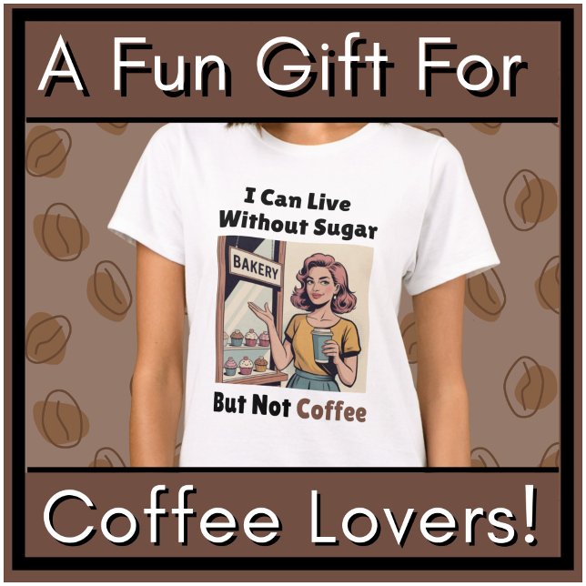 Funny Retro Coffee Lover Low Carb Keto Diet T-Shirt (Ideal for sugar-free, low carb, keto, carnivore, ketovore fans.)