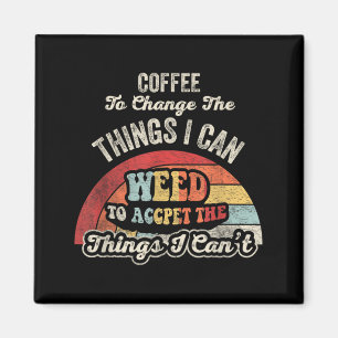 Funny Retro Coffee Saying Vintage Sunset Graphic Magnet