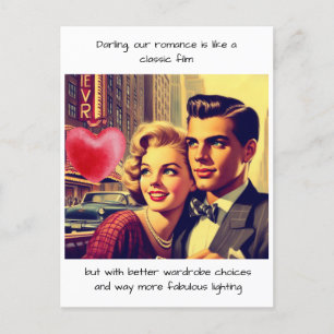 Funny Retro Comic Postcard