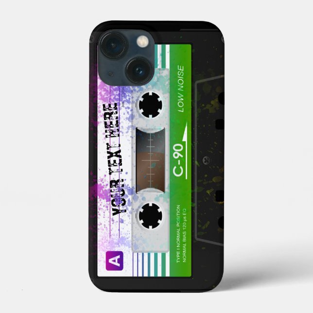 Funny Retro Compact Audio Cassette Case-Mate iPhone Case (Back)