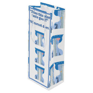 Funny Retro Corset Bustier  Wine Gift Bag