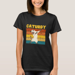 Funny Retro Dancing Cat on Saturday aka Caturday T-Shirt