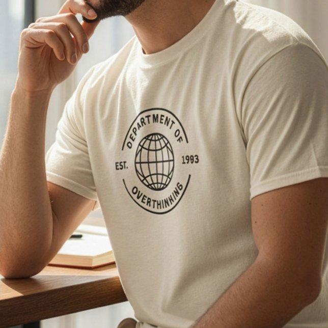 Funny Retro Department of Overthinking Introvert T-Shirt (Creator Uploaded)