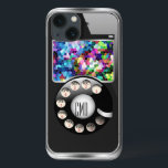 Funny Retro Dial Phone With Photo Frame iPhone 13 Case<br><div class="desc">Cute and humourous retro phone with photo frame. Retro takes on modern phone. Custom and optional monogram. You can replace mosaic tiles with your photo or have it as is.</div>